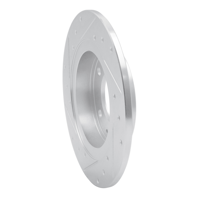 Ford Probe Brake Rotor (1) - Rear Right - R1 Concepts - Drilled & Slotted - Silver - `93-`03
